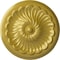 Ekena Millwork Flower Spiral Ceiling Medallion (Fits Canopies up to 2"), Hnd-Painted Rich Gold, 12 1/4"OD x 2 1/4"P CM12FLRGS - alternate 1